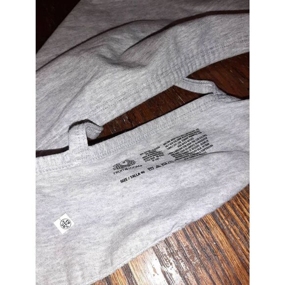 New Size 40 Fruit of the Loom Grey Sports Bra Crop Top Athletic Casual b… - Picture 4 of 4